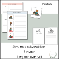 Picknick - skriv till sekvensbilder