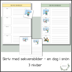 Skriv till sekvensbilder - en dag i snön