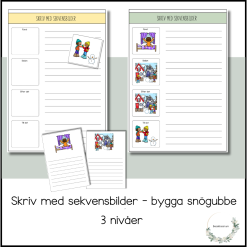 Skriv till sekvensbilder - bygga snögubbe