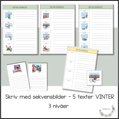 Skriv till sekvensbilder - 5 texter VINTER