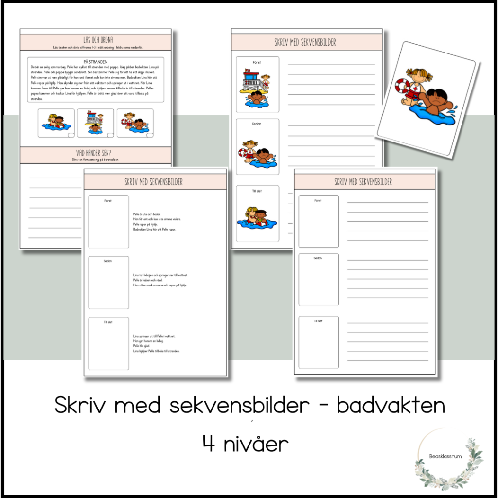 Skriv till sekvensbilder – badvakten