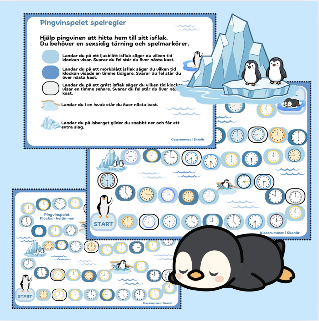 Pingvinspelet – klockan