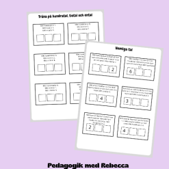 Arbetsblad hundratal, tiotal och ental