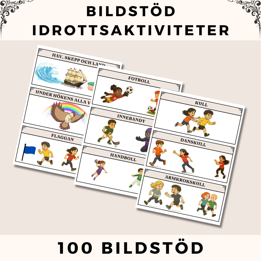 Bildstöd – Idrottsaktiviteter | 100 stycken