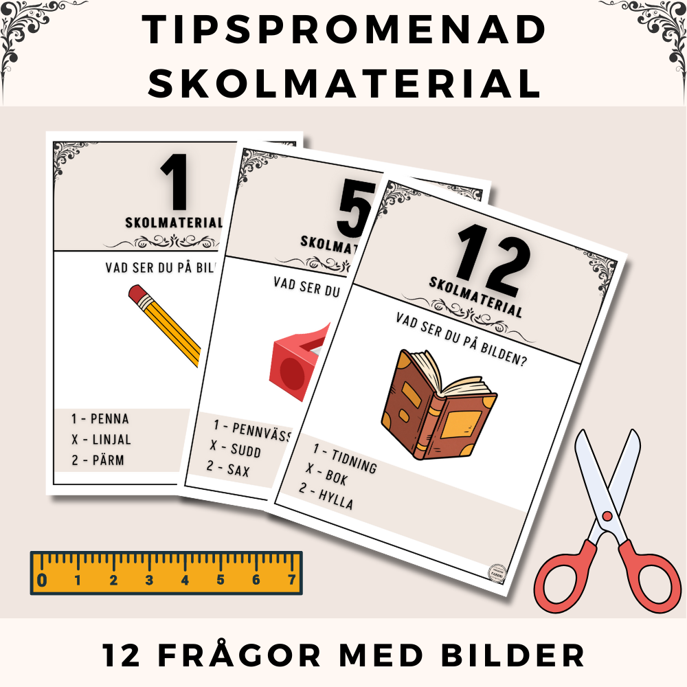 Skolmaterial – Tipspromenad