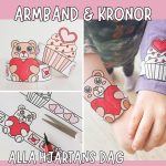 Alla hjärtans dag-pyssel för barn – Armband & huvudkronor - bild 1