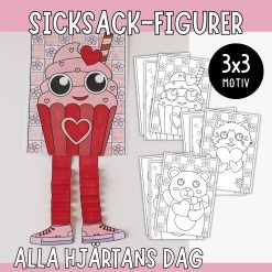 Sicksack-figurer - Alla hjärtans dag