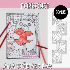 Alla hjärtans dag - Målarbilder popkonst