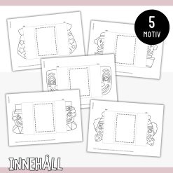 Pyssla delbara kort - Clowner