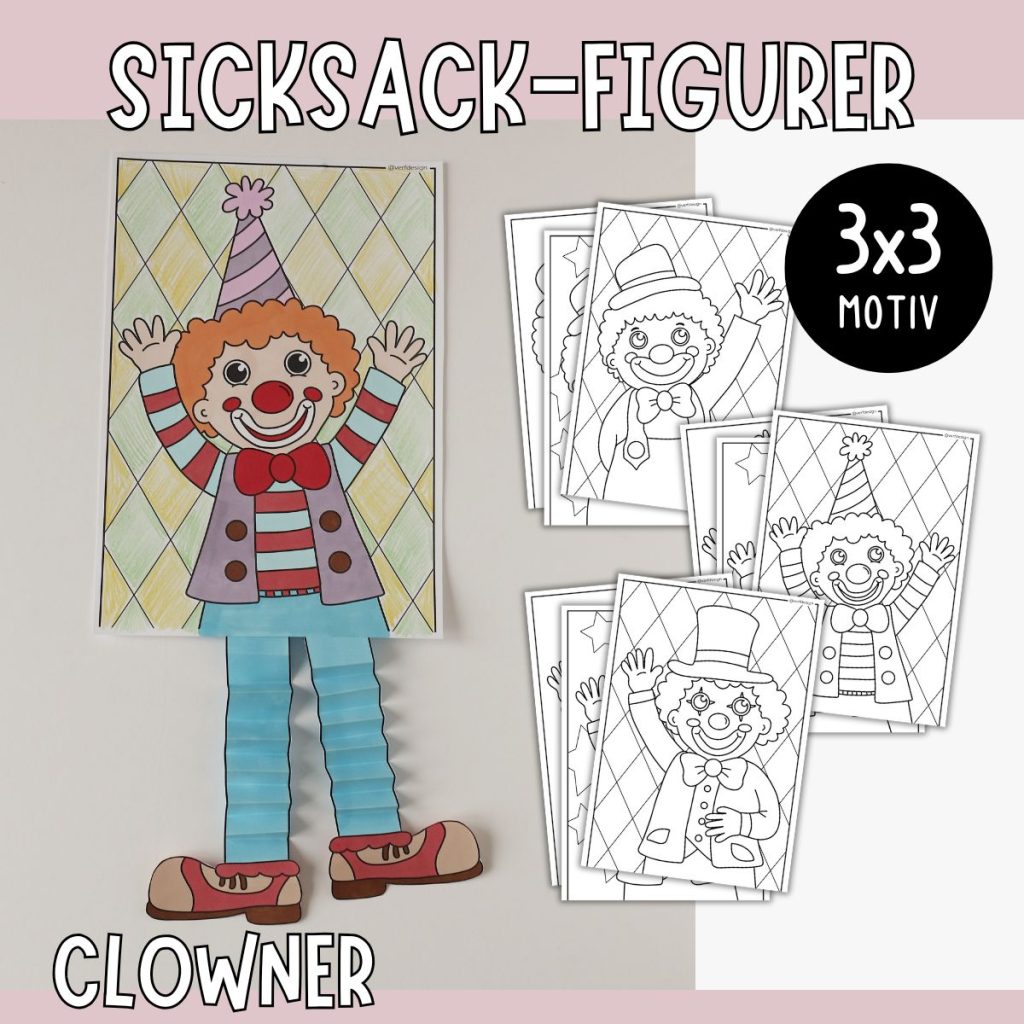 Sicksack-figurer – Clowner