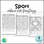 Räkna och färglägg – Vintersport - bild 1