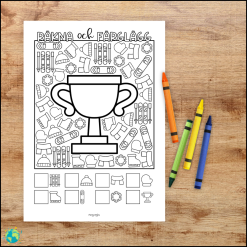 Räkna och färglägg - Vintersport