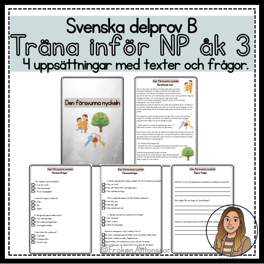 Träna inför NP åk 3 – delprov B (berättande text)