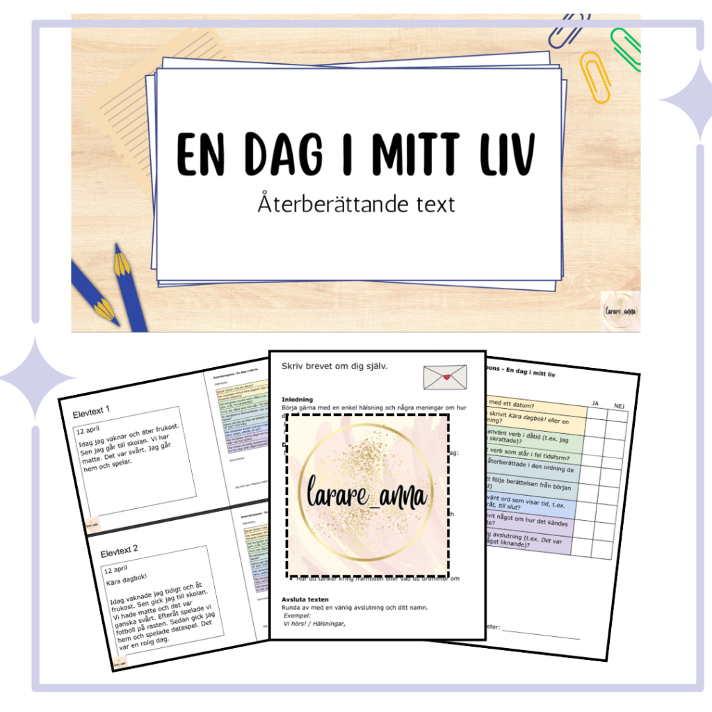 Skrivuppgift: En dag i mitt liv