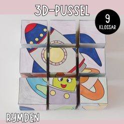 3D-pussel för barn (9 klossar) - Rymden