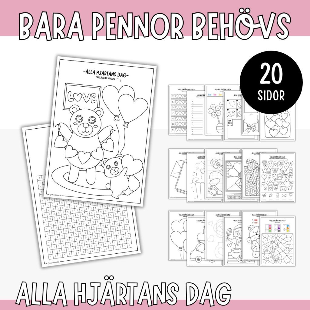 Alla hjärtans dag-pyssel – Bara pennor behövs