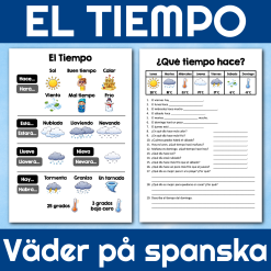 El tiempo – väder på spanska | komplett arbetsområde