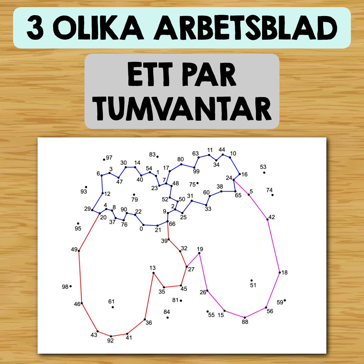 Franska Siffrorna 0 100 Med Prick till prick vningar Teach Academy