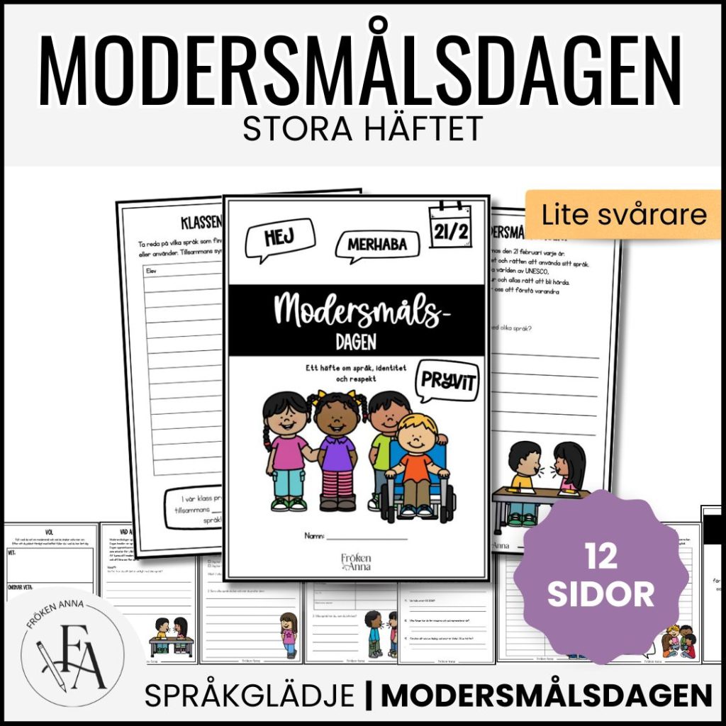 Modersmålsdagen 21/2 | Arbetshäfte – lite svårare
