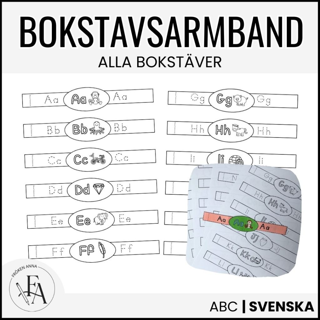Bokstavsarmband / Alfabetsarmband