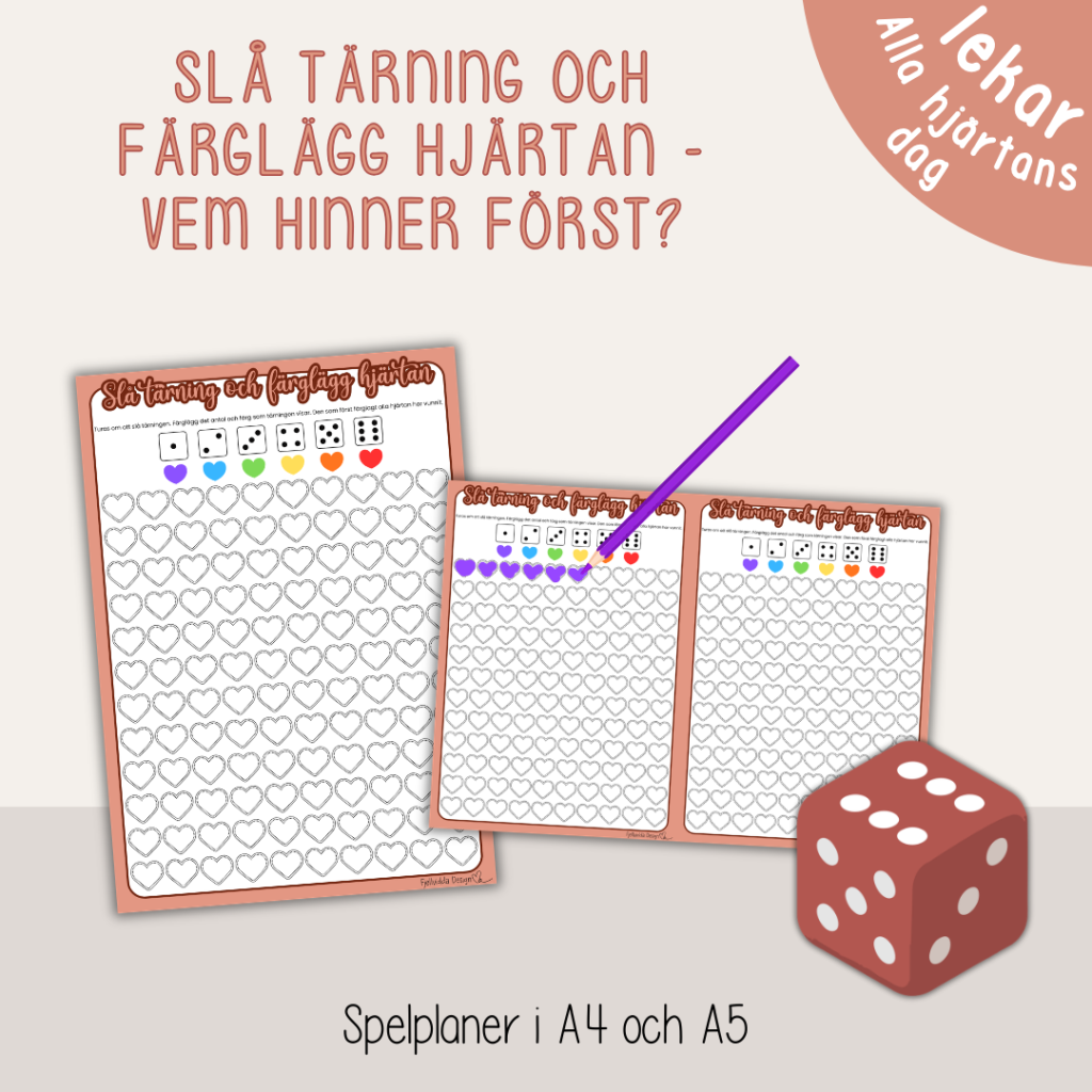 Alla hjärtans dag – Vänliga veckan – Tärningsspel