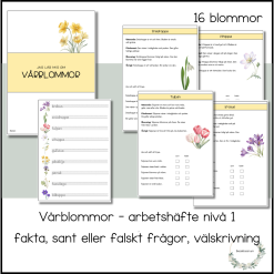 Vårblommor - arbetshäfte nivå 1