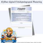 Ifyllbar Digital Fritidspedagogisk Planering FRIPP för 3 grupper - bild 1