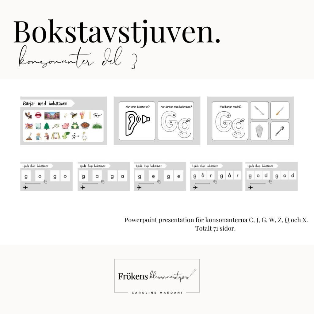 Bokstavstjuven konsonanter del 3