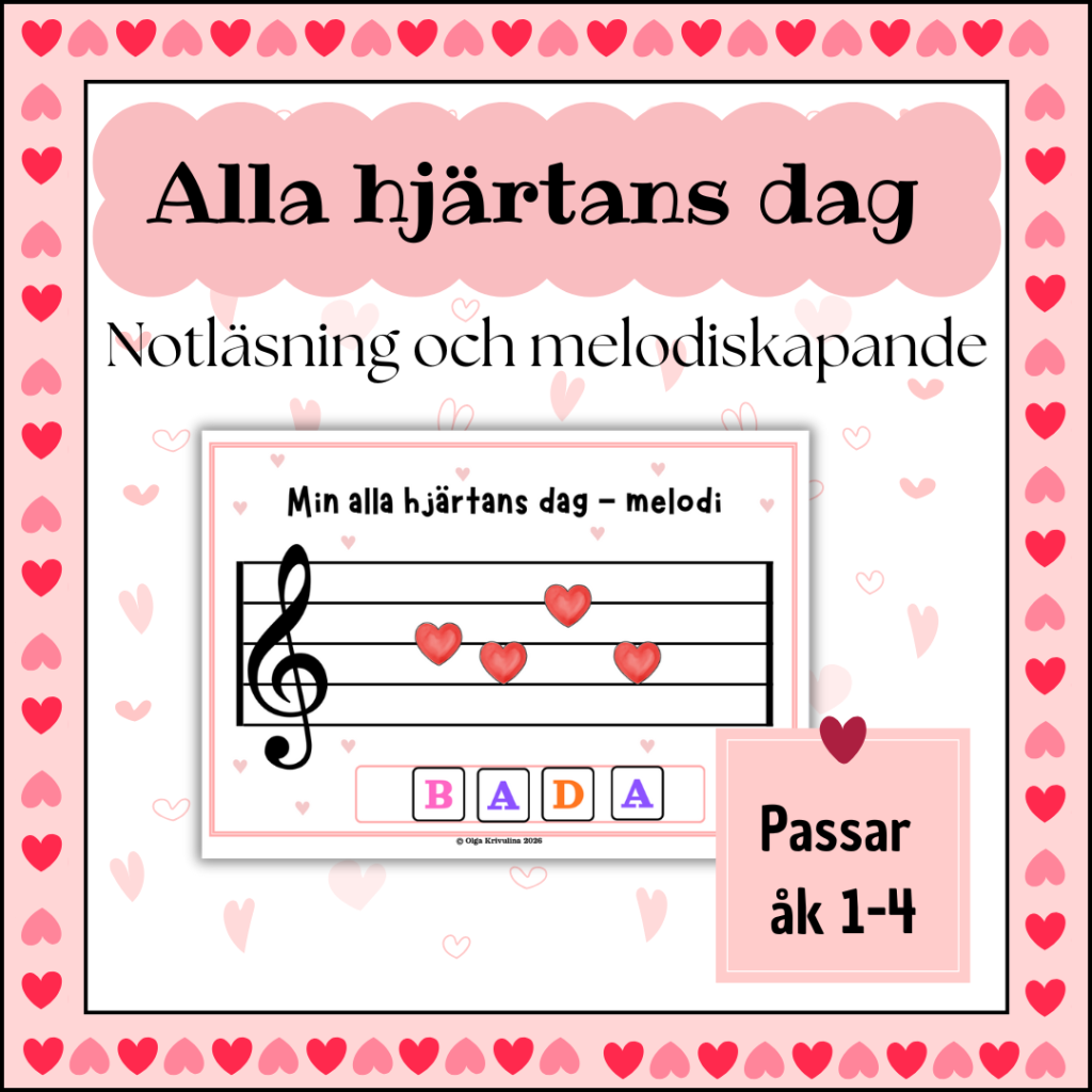 Alla hjärtans dag – notläsning och melodiskapande