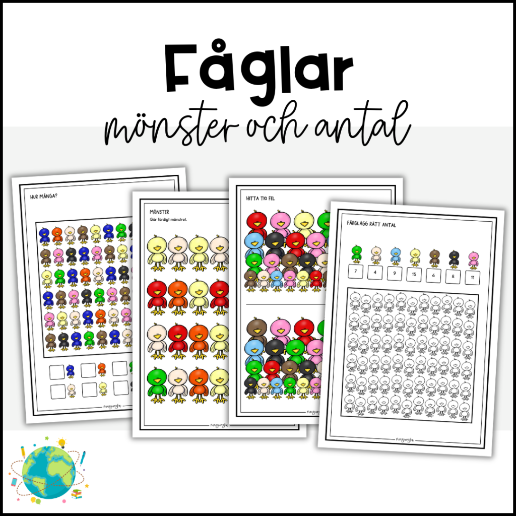 Fåglar – Mönster & antal