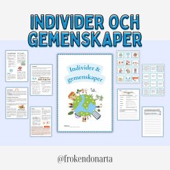 Individer och gemenskaper - Helt arbetsområde (Faktatext med frågor + Begreppskort + Prov + Övningar)