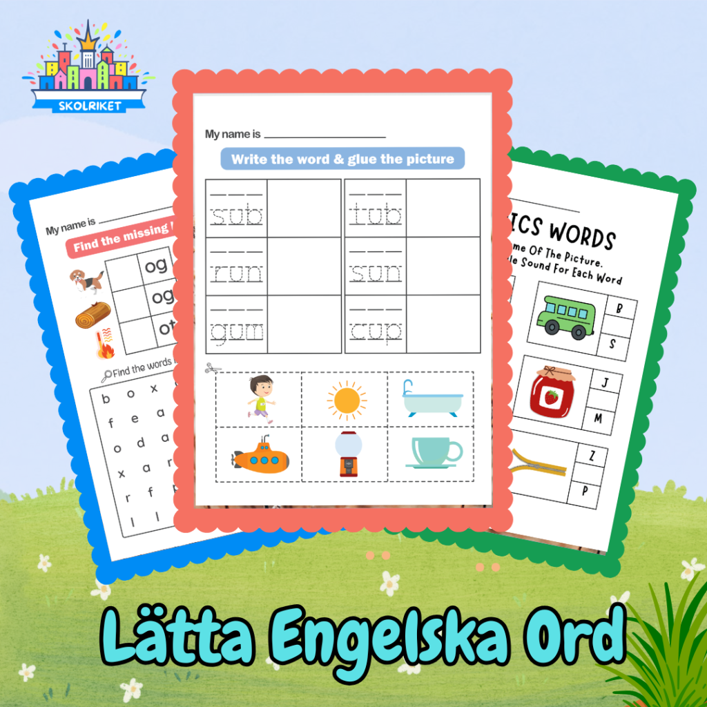 Lätta Engelska Ord Nr 1 – 10