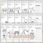 Alla hjärtans dag – Spåra ord med kärlekstema – 16 arbetsblad med olika ord - bild 2