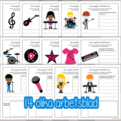 Melodifestivalen - Mello - Skrivuppgifter med Mellotema - Fortsätt den påbörjade meningen.