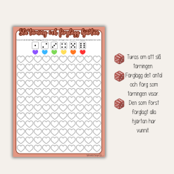 Alla hjärtans dag - Vänliga veckan - Tärningsspel