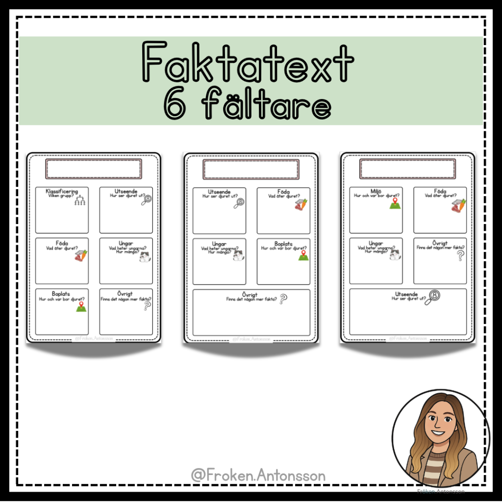 Faktatext – mall 6 fältare