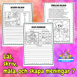 Läs, skriv, måla och skapa meningar Nr 7