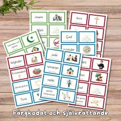 Världsreligioner - kristendom, judendom, islam kort