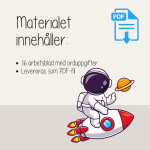 Rymden, solsystemet och planeter – Spåra ord med rymdtema – 16 arbetsblad med olika ord - bild 3