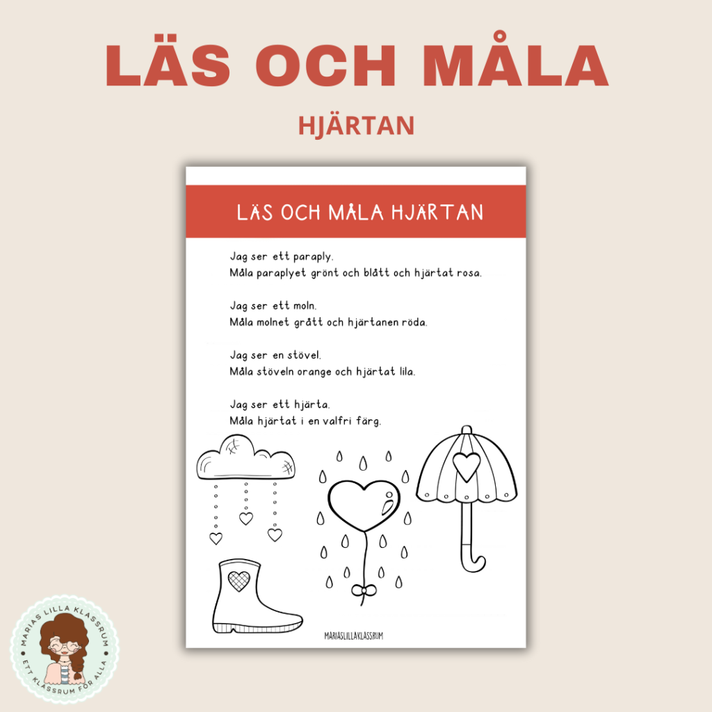 Läs och måla – hjärtan