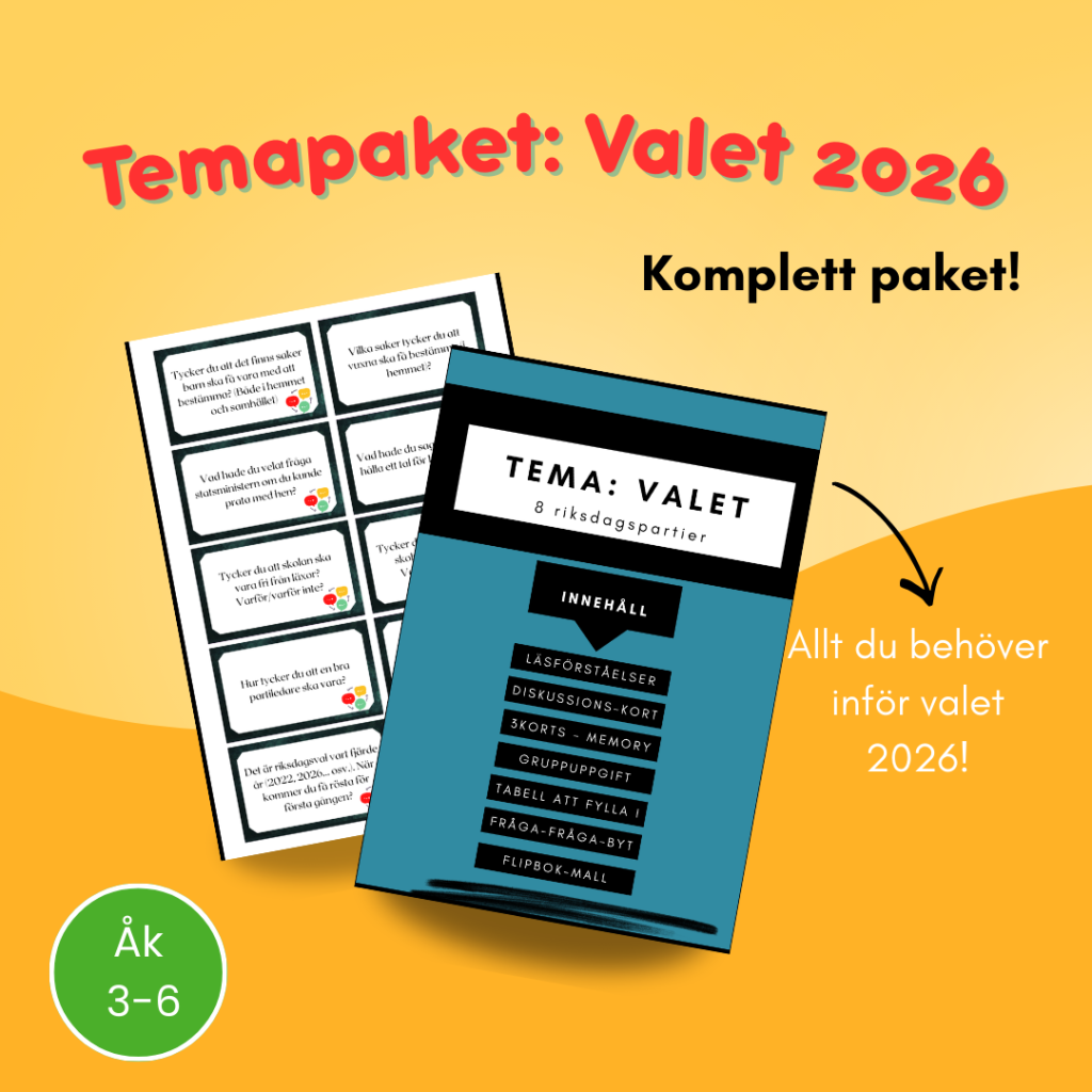 Tema – Valet 2026 och Sveriges Politik (Stort tema-paket!)