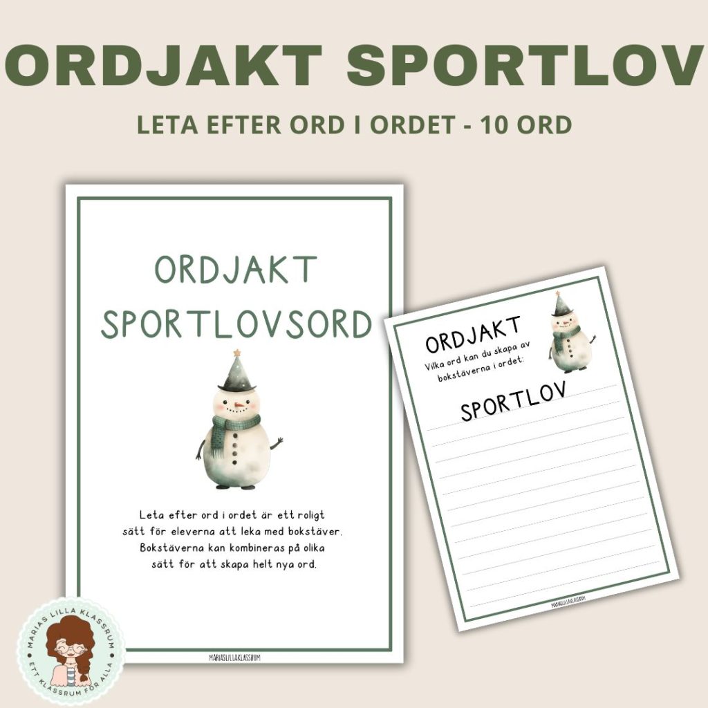 Ordjakt – sportlov
