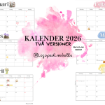 Månadskalender 2026 – med resp utan bildstöd! - bild 1