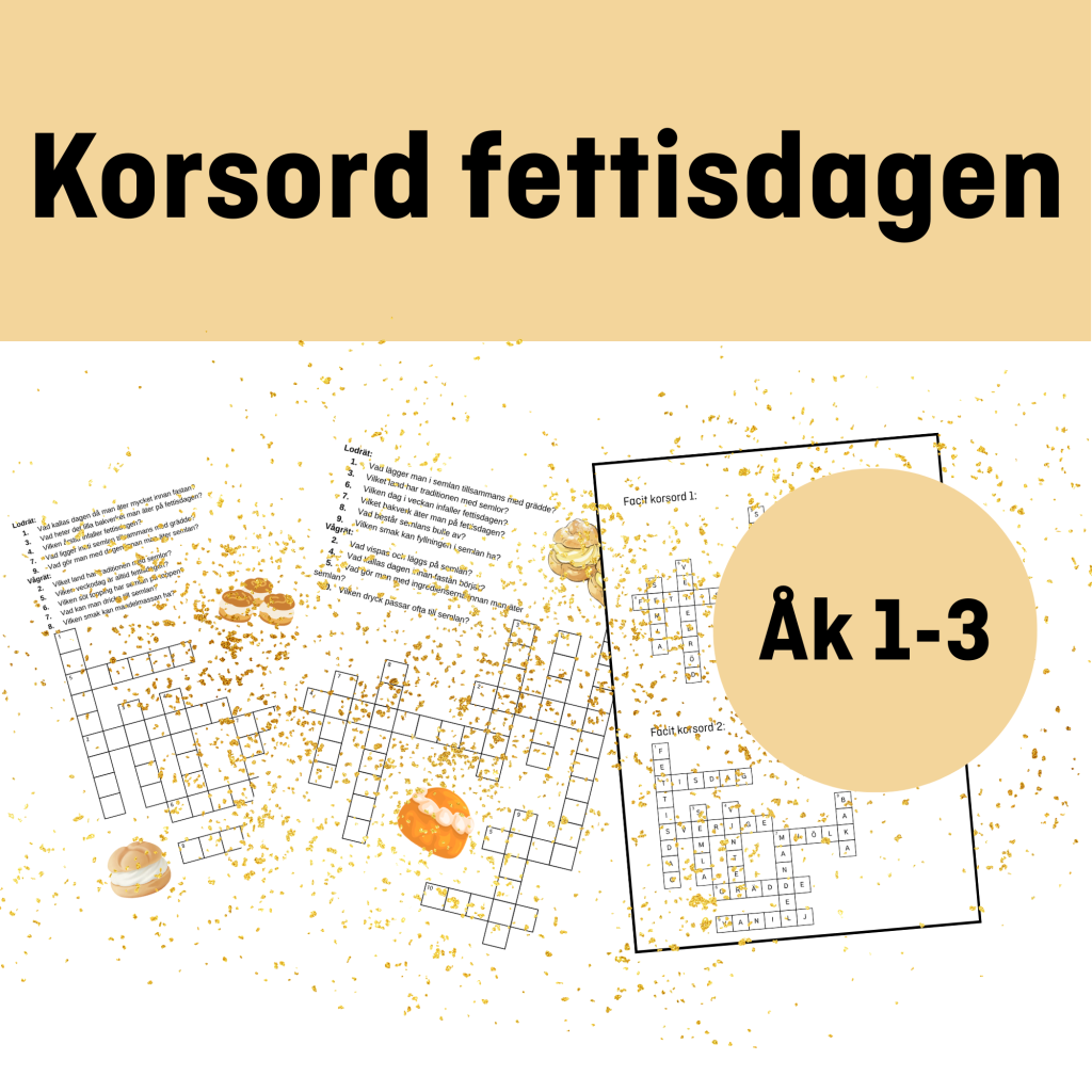 Korsord fettisdagen