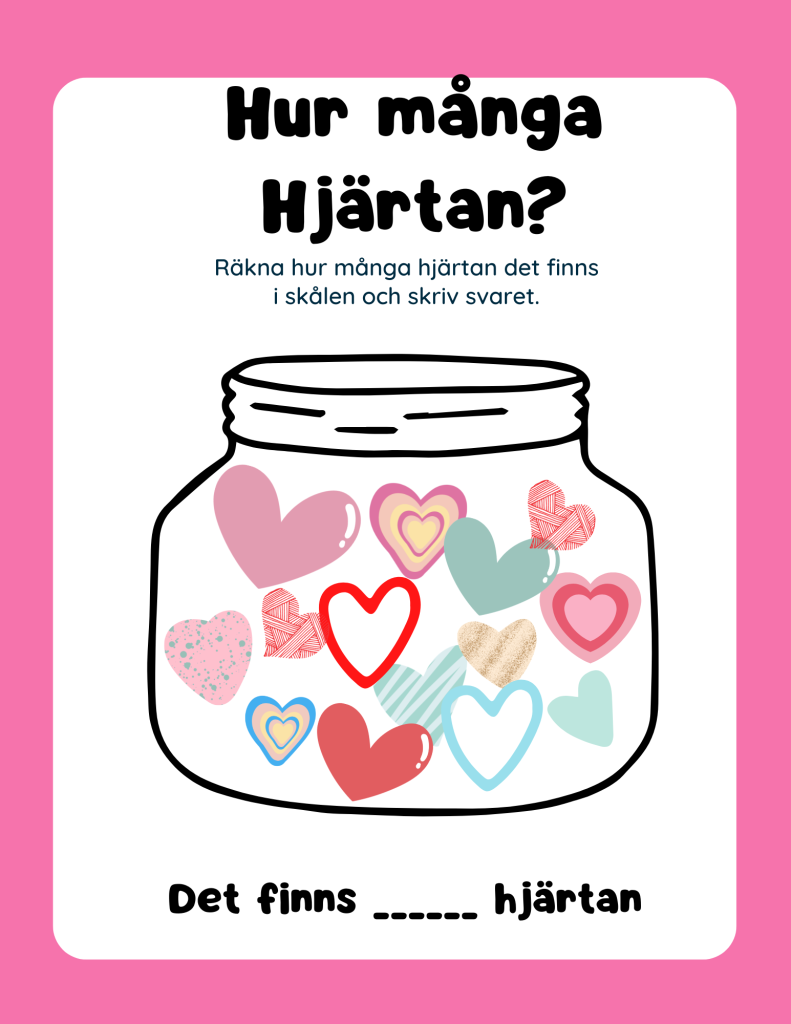 Alla Hjärtans Dag – Räkna hur många hjärtan