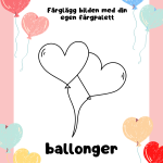 Alla Hjärtans Dag- Färglägg 4 st - bild 4