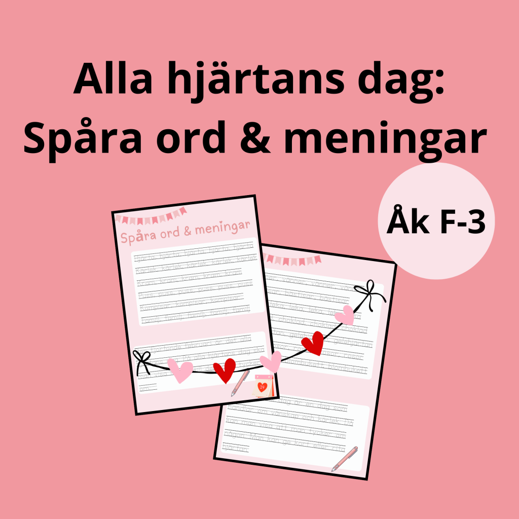 Alla hjärtans dag: Spåra ord och meningar