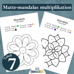 Matte-mandalas multiplikationstabellen 7, arbetsblad - bild 3