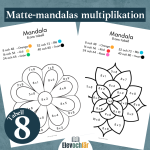 Matte-mandalas multiplikationstabellen 8, arbetsblad - bild 3