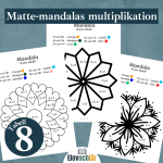Matte-mandalas multiplikationstabellen 8, arbetsblad - bild 2